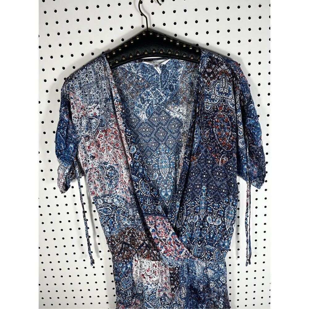 BCBGENERATION wrap multi print romper - Picture 4 of 6
